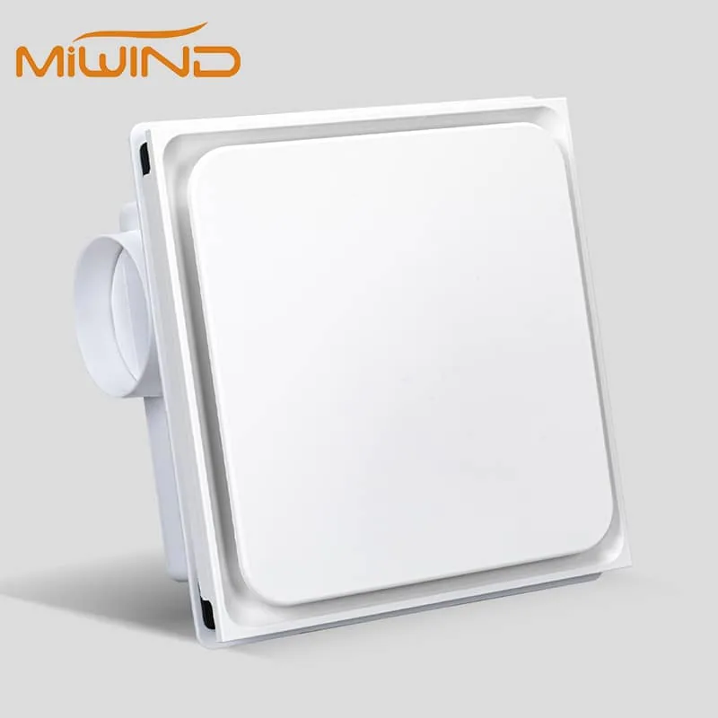 MiWind ceiling mounted exhaust fan side detail for duct path review
