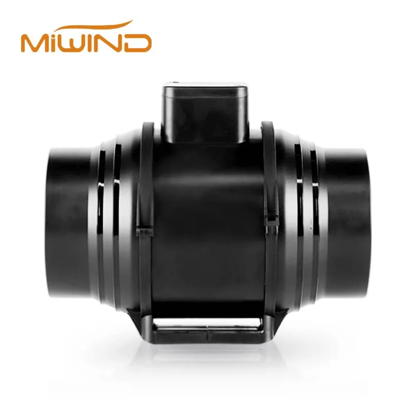 EC inline duct fan housing detail for duct static pressure and service access review