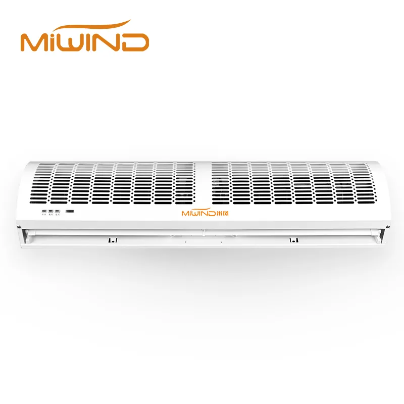 MiWind air curtain outlet detail showing discharge opening