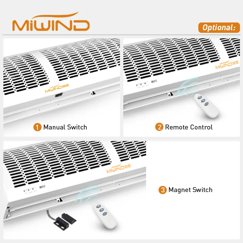 air curtain side profile for header clearance wiring and service access review
